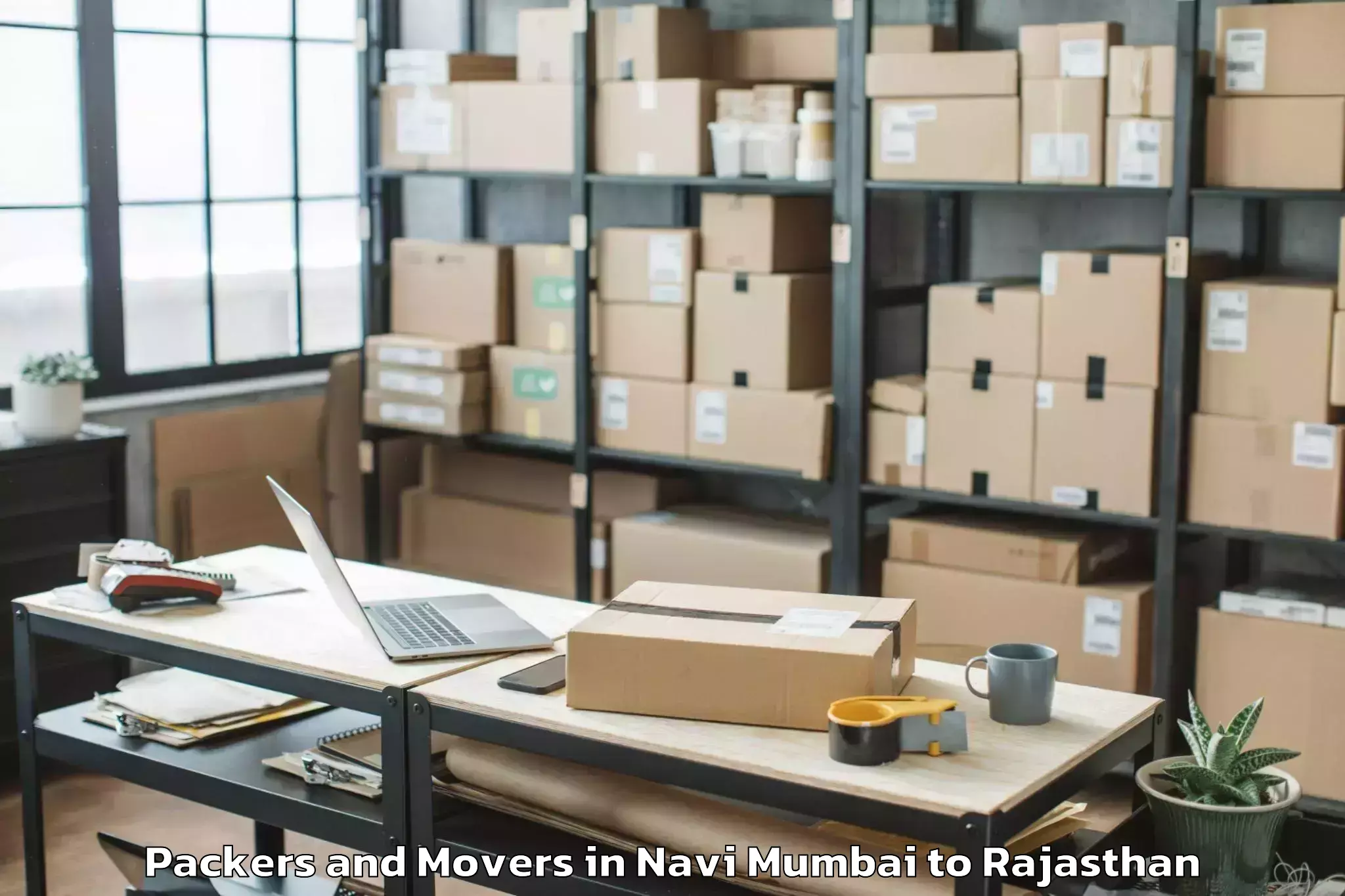 Trusted Navi Mumbai to Hindaun Packers And Movers